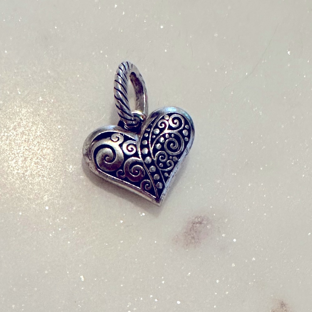 Brighton Scrolled Heart Charm or Pendant